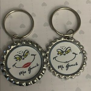Mr and Mrs Grinch Keychain